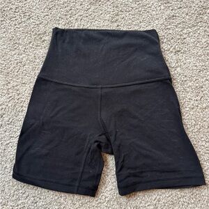 lululemon athletica high waisted 6” black Bike Shorts